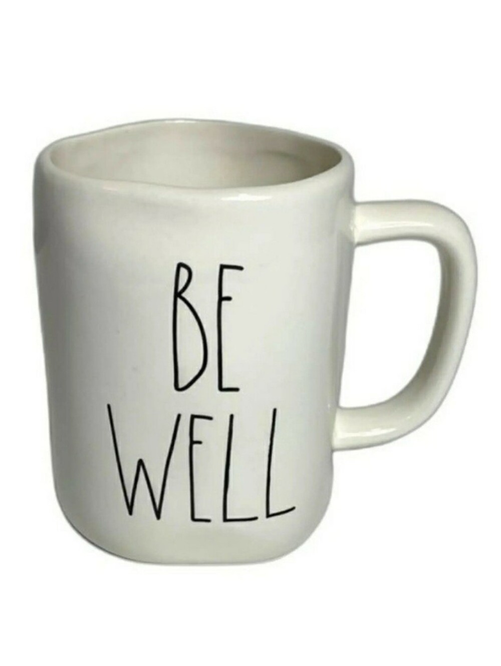 Rae Rae "Be Well" White Ceramic Mug - Inspirational Coffee Cup